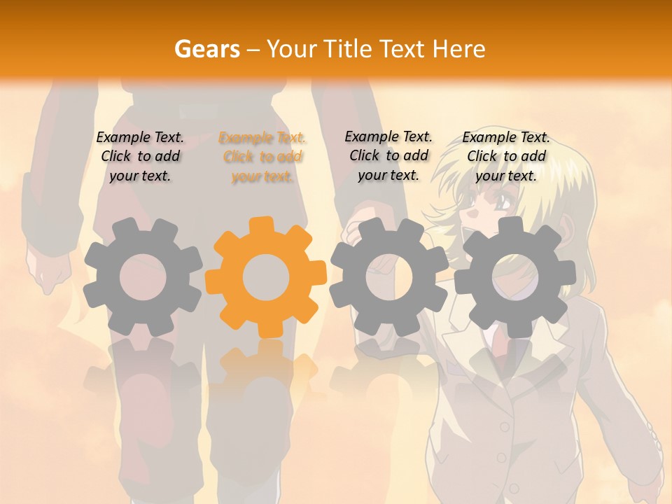 A Man And A Woman Are Walking Together PowerPoint Template