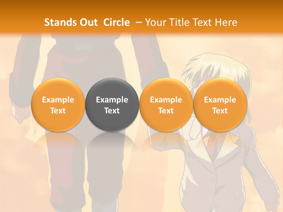 A Man And A Woman Are Walking Together PowerPoint Template