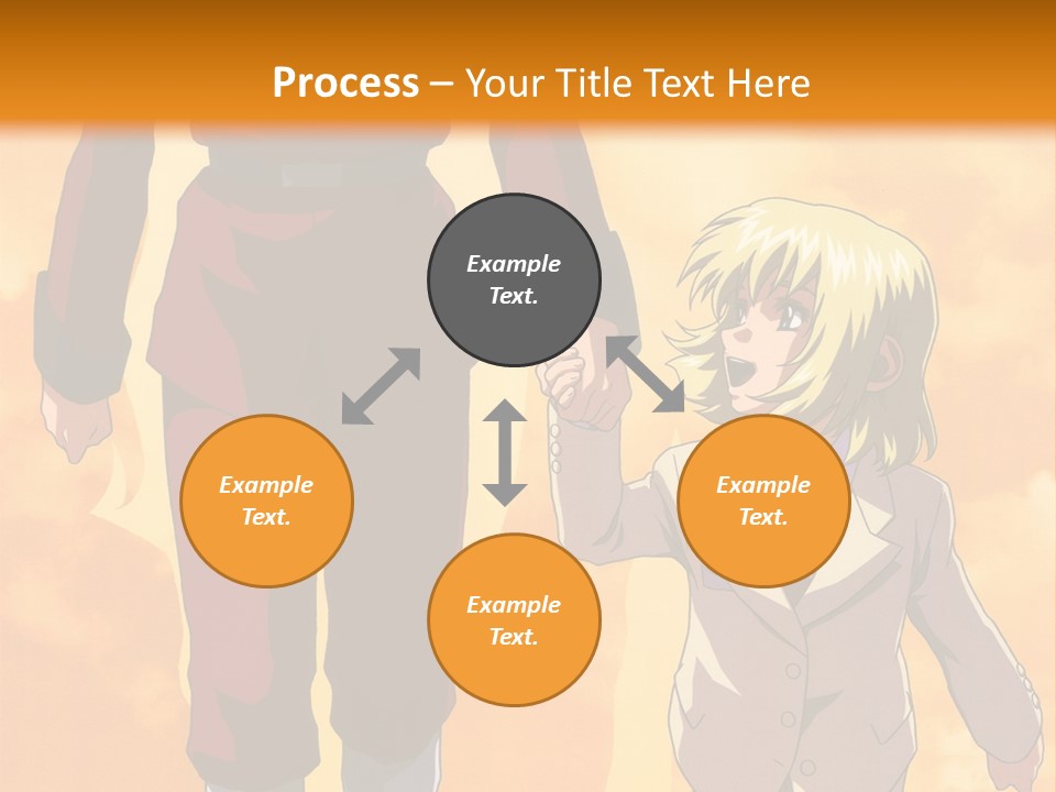 A Man And A Woman Are Walking Together PowerPoint Template