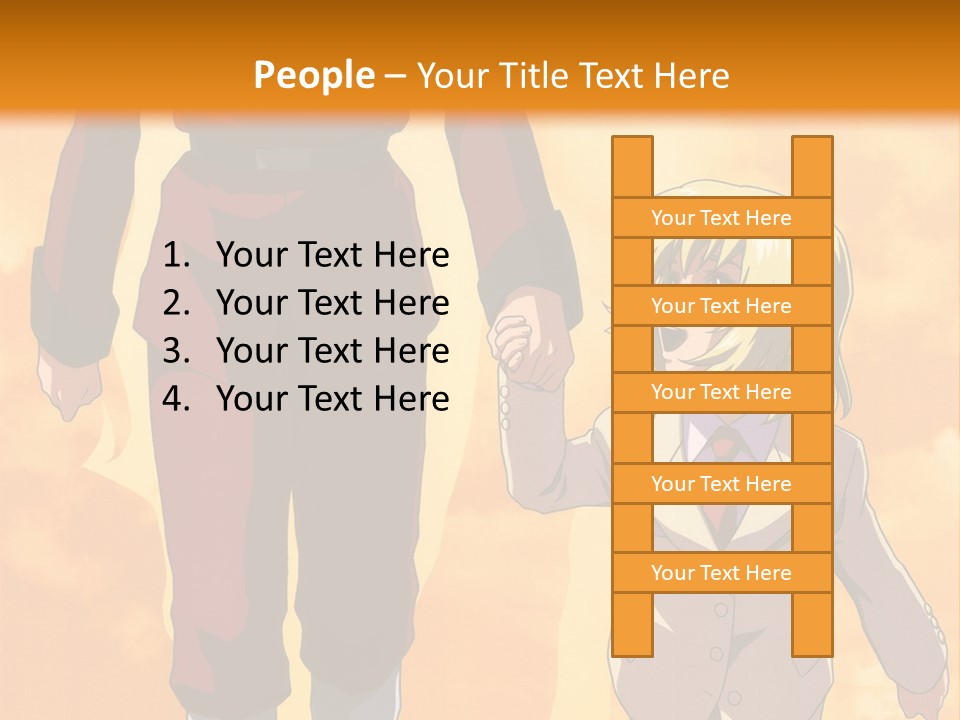 A Man And A Woman Are Walking Together PowerPoint Template