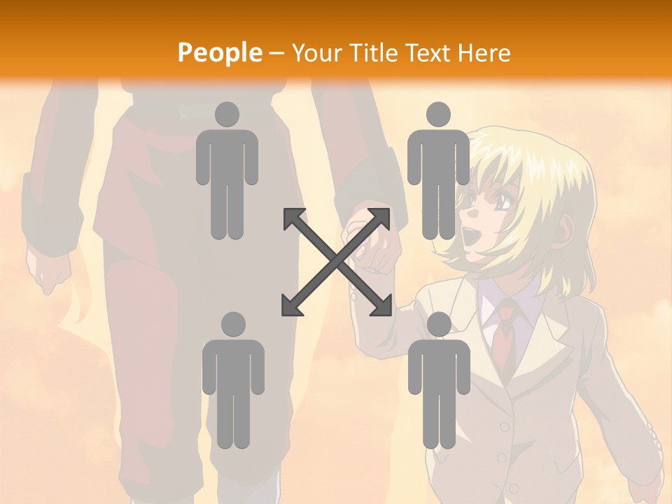 A Man And A Woman Are Walking Together PowerPoint Template