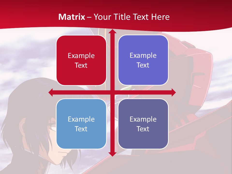 A Man Standing Next To A Red Robot PowerPoint Template