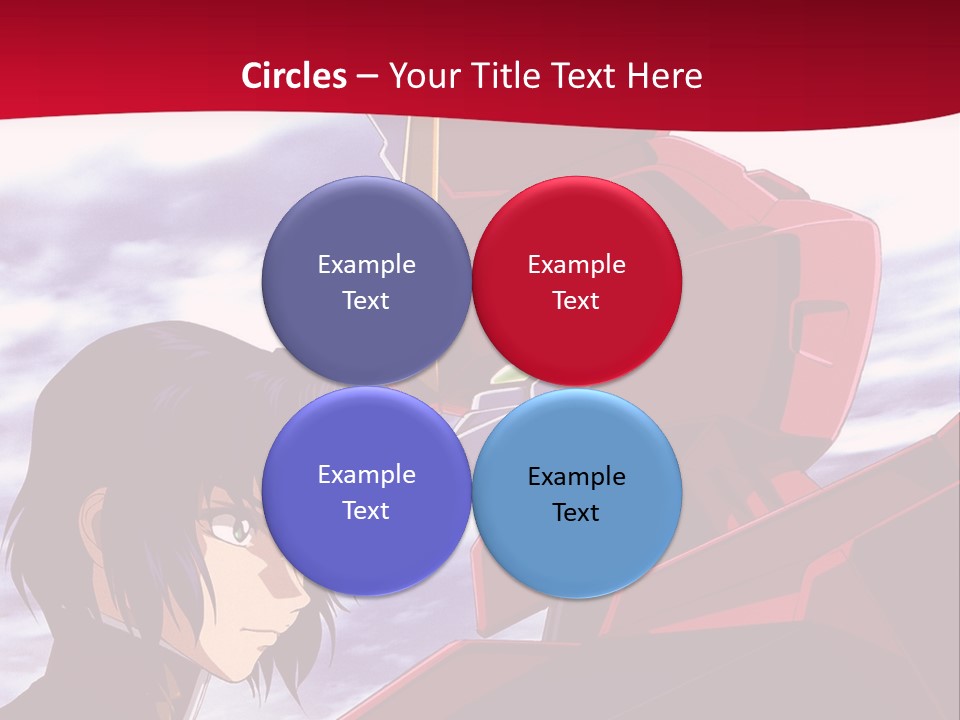 A Man Standing Next To A Red Robot PowerPoint Template