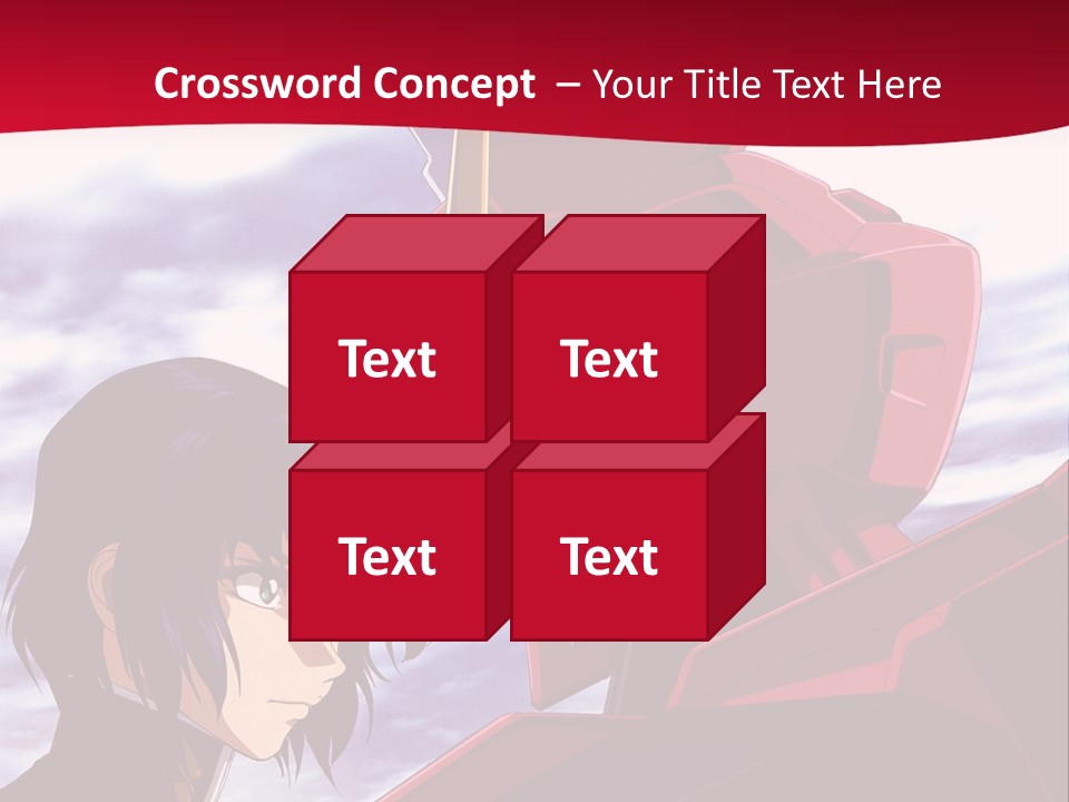 A Man Standing Next To A Red Robot PowerPoint Template