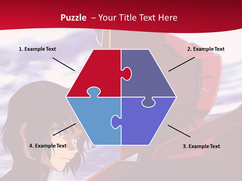 A Man Standing Next To A Red Robot PowerPoint Template