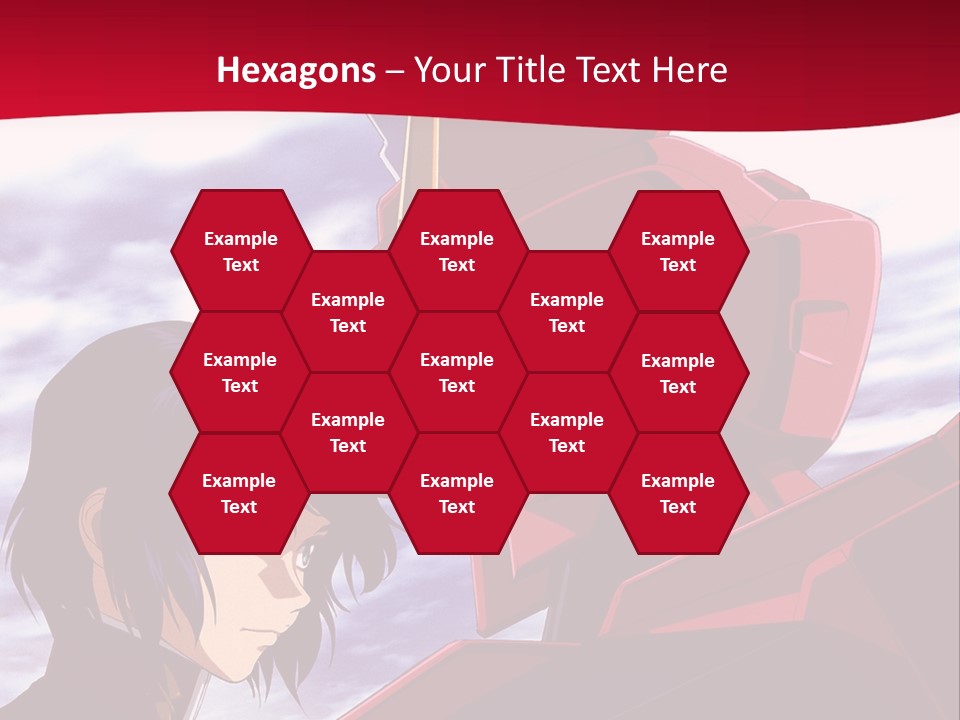 A Man Standing Next To A Red Robot PowerPoint Template