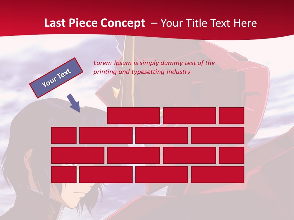 A Man Standing Next To A Red Robot PowerPoint Template