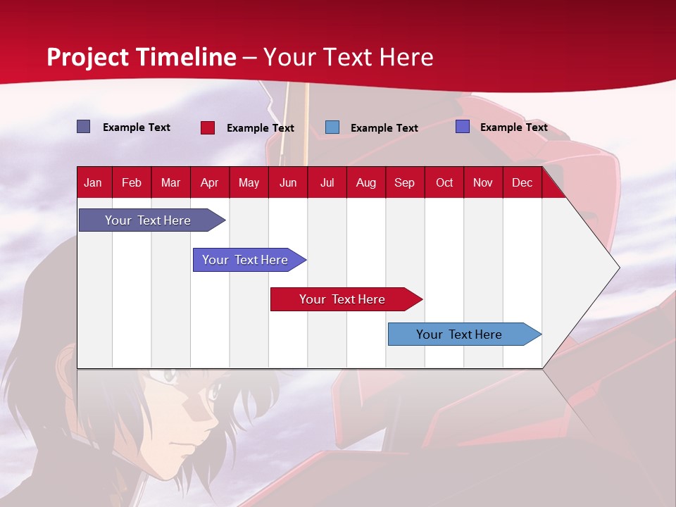 A Man Standing Next To A Red Robot PowerPoint Template