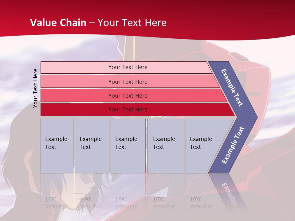 A Man Standing Next To A Red Robot PowerPoint Template