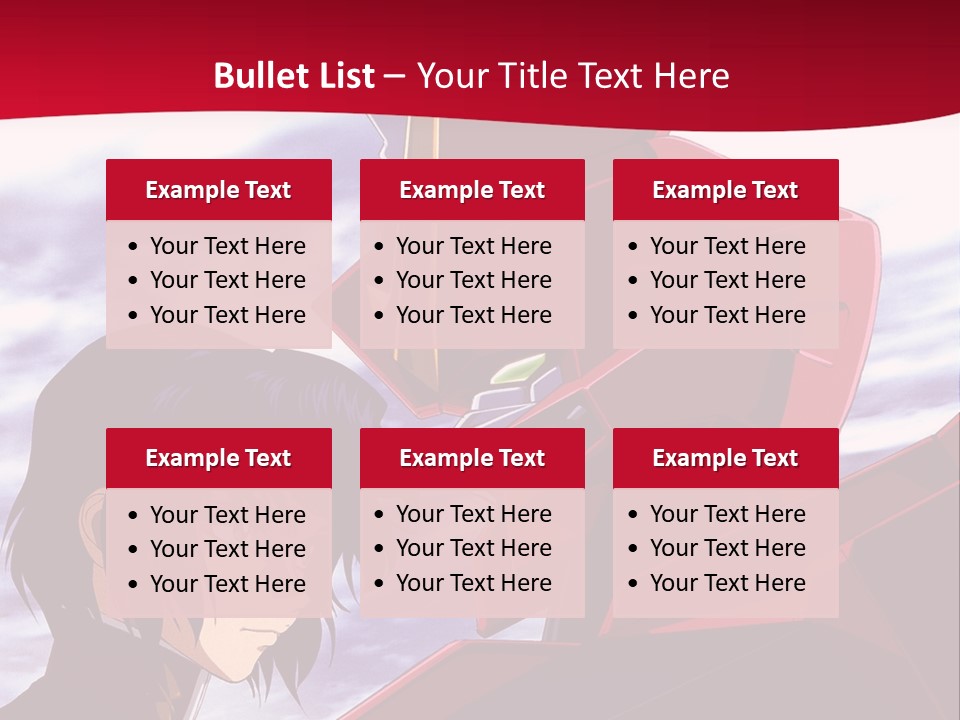 A Man Standing Next To A Red Robot PowerPoint Template