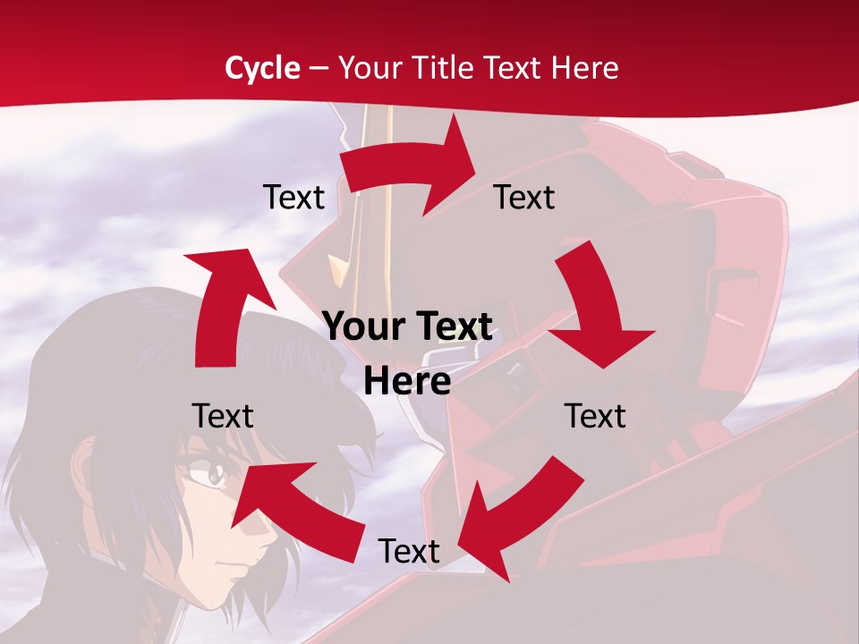 A Man Standing Next To A Red Robot PowerPoint Template