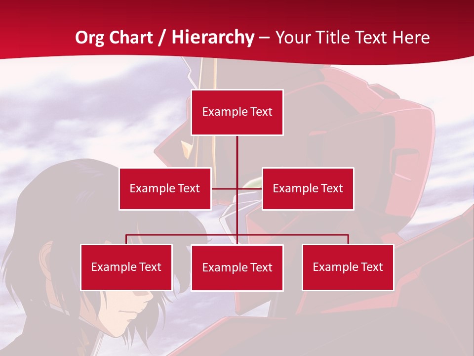 A Man Standing Next To A Red Robot PowerPoint Template