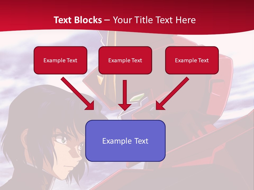 A Man Standing Next To A Red Robot PowerPoint Template
