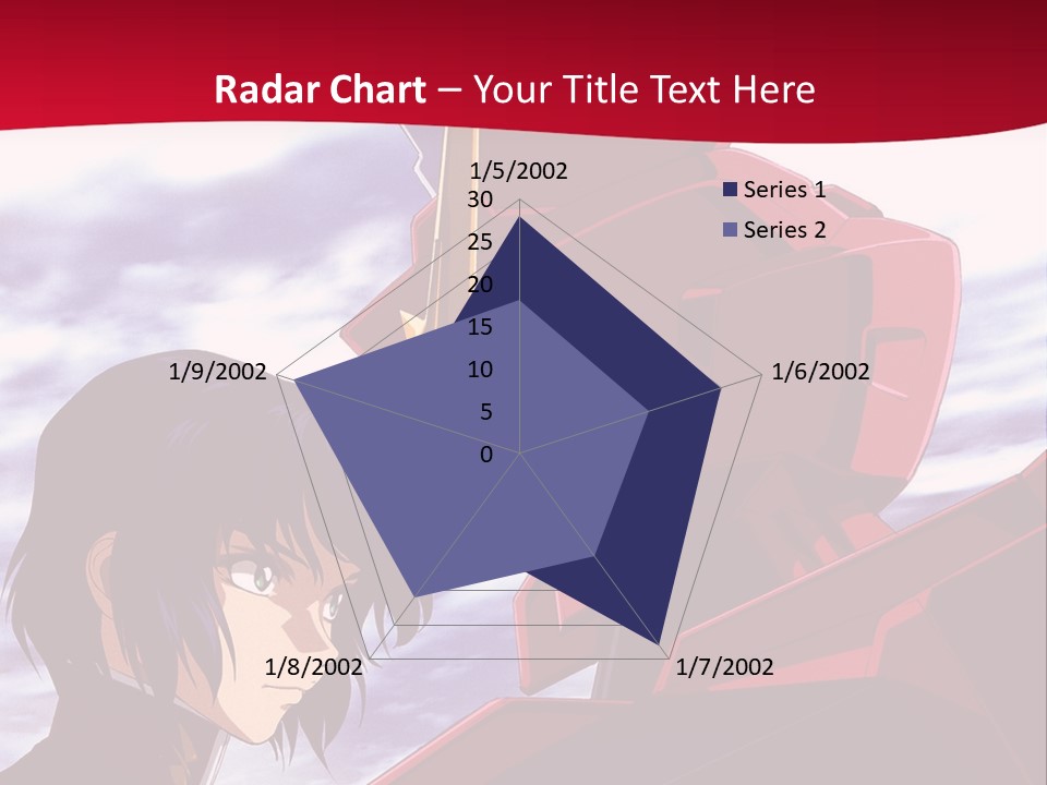 A Man Standing Next To A Red Robot PowerPoint Template