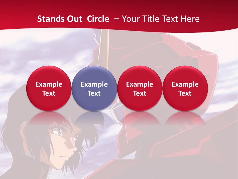 A Man Standing Next To A Red Robot PowerPoint Template