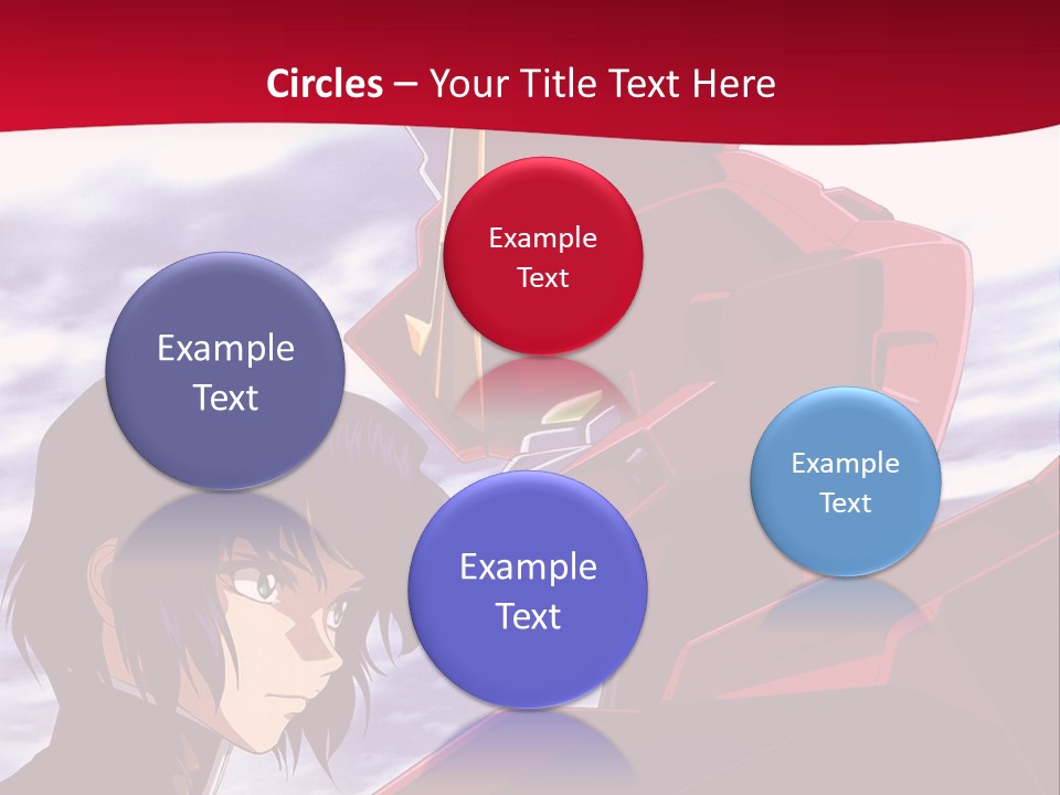 A Man Standing Next To A Red Robot PowerPoint Template