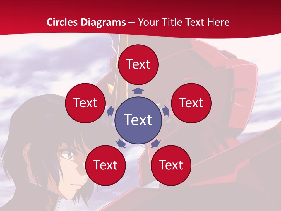 A Man Standing Next To A Red Robot PowerPoint Template