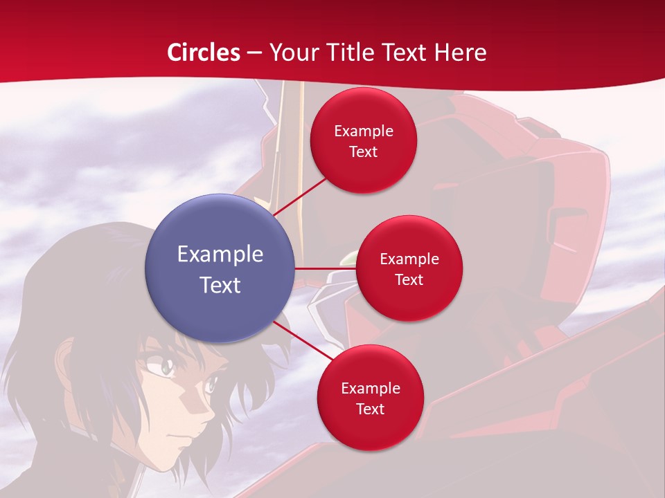 A Man Standing Next To A Red Robot PowerPoint Template