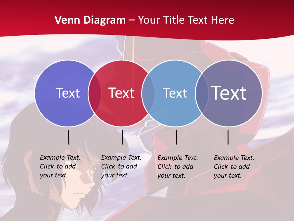 A Man Standing Next To A Red Robot PowerPoint Template