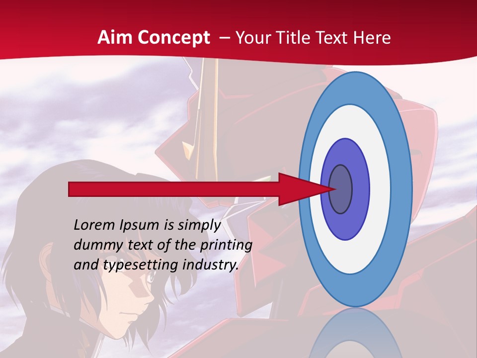 A Man Standing Next To A Red Robot PowerPoint Template