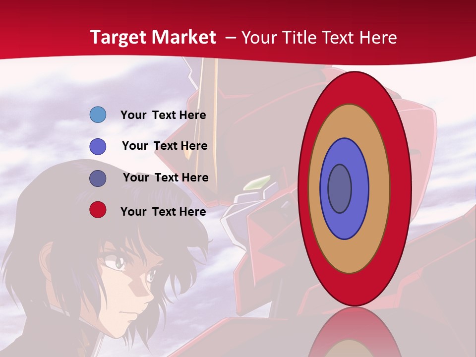 A Man Standing Next To A Red Robot PowerPoint Template