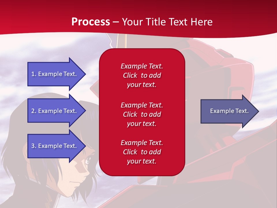 A Man Standing Next To A Red Robot PowerPoint Template