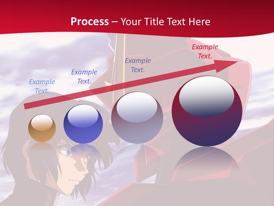 A Man Standing Next To A Red Robot PowerPoint Template