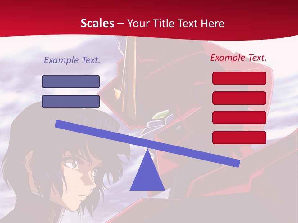 A Man Standing Next To A Red Robot PowerPoint Template