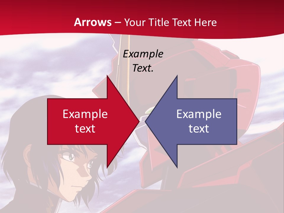 A Man Standing Next To A Red Robot PowerPoint Template