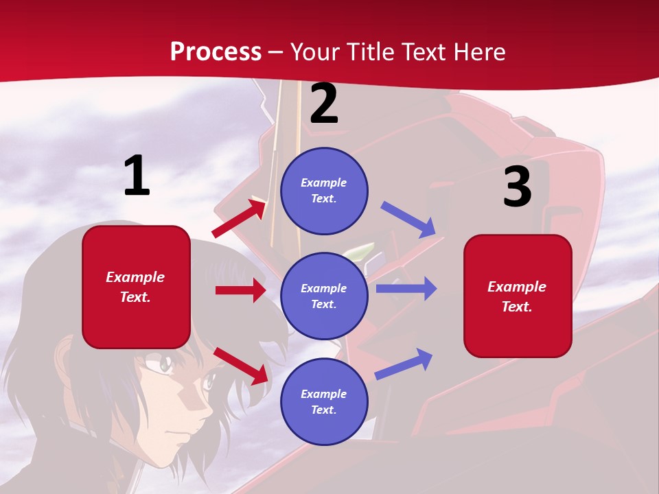A Man Standing Next To A Red Robot PowerPoint Template