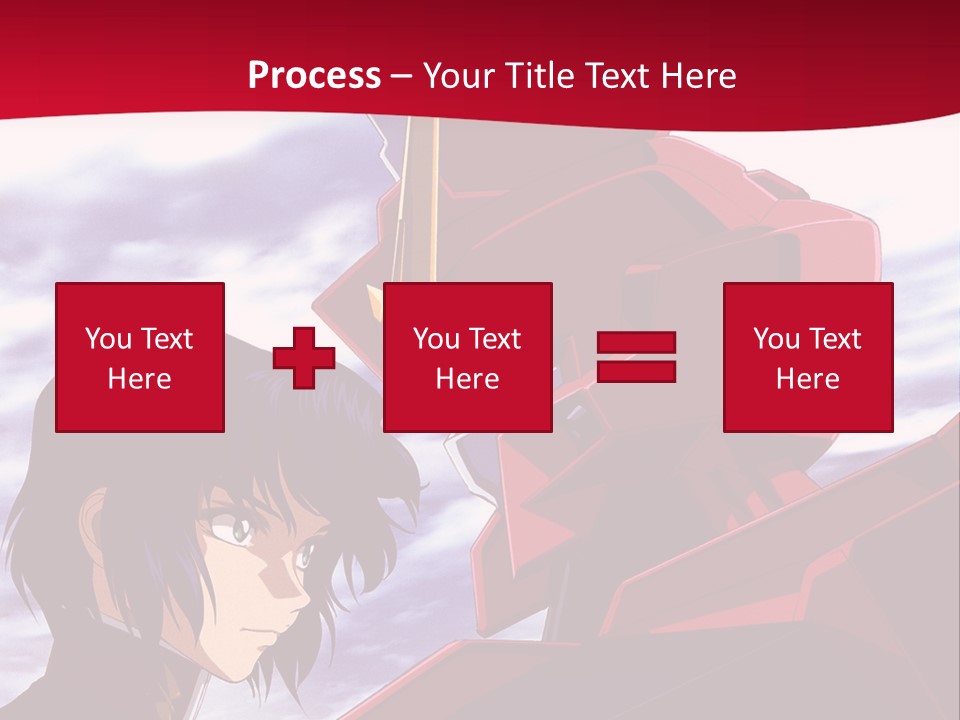 A Man Standing Next To A Red Robot PowerPoint Template
