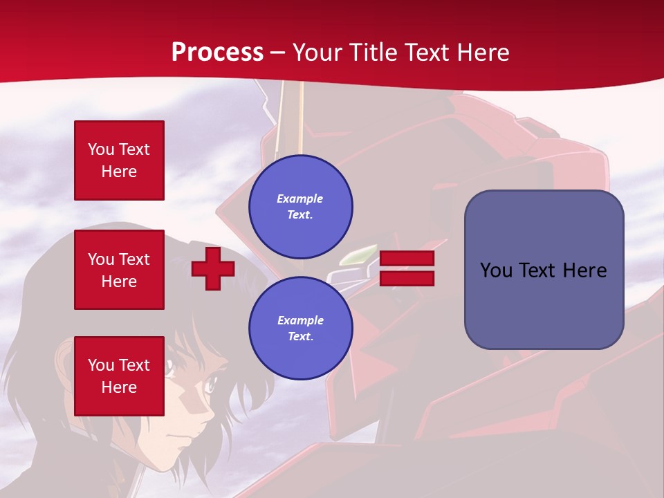 A Man Standing Next To A Red Robot PowerPoint Template