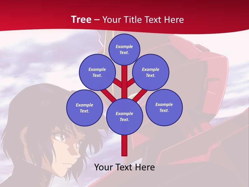 A Man Standing Next To A Red Robot PowerPoint Template