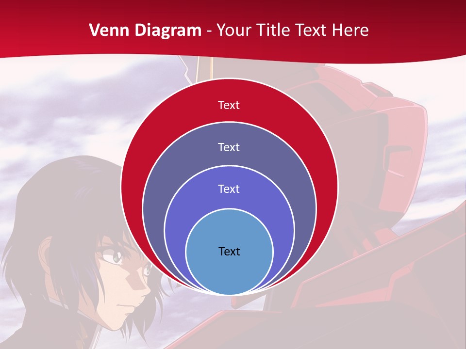 A Man Standing Next To A Red Robot PowerPoint Template