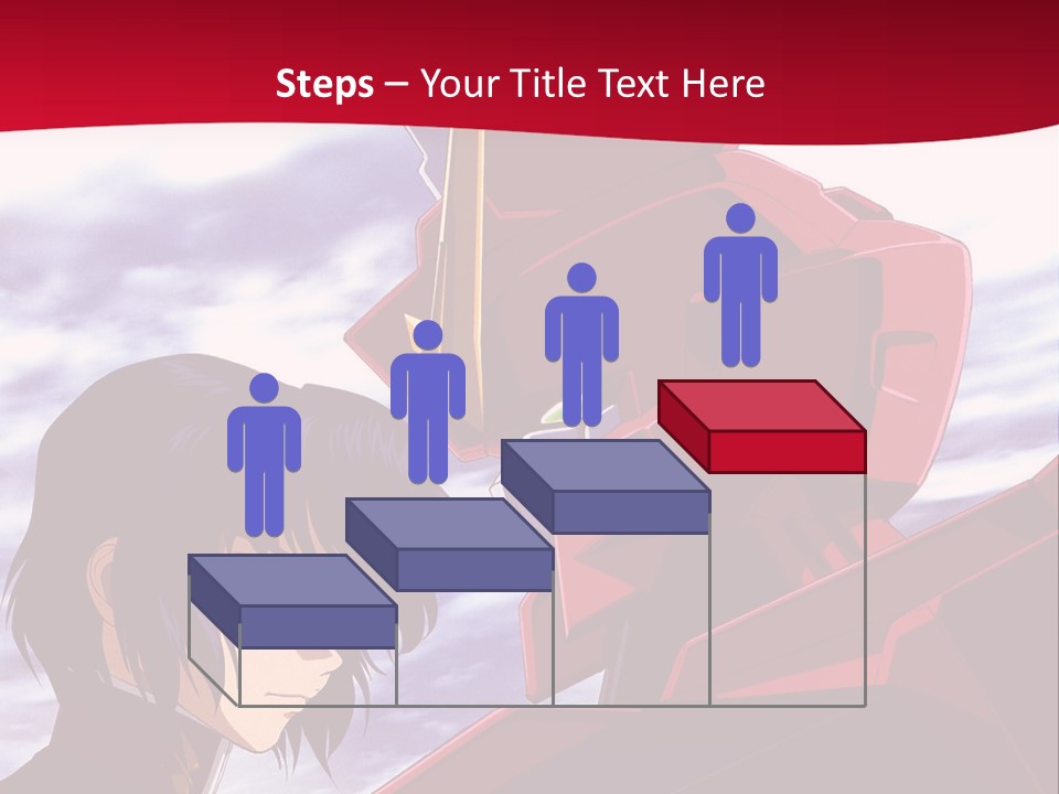 A Man Standing Next To A Red Robot PowerPoint Template