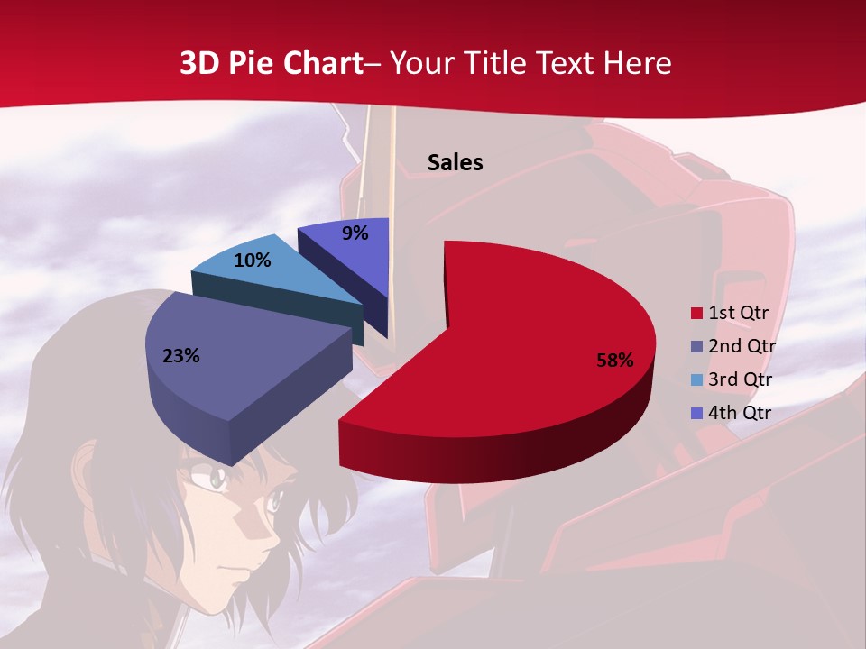 A Man Standing Next To A Red Robot PowerPoint Template