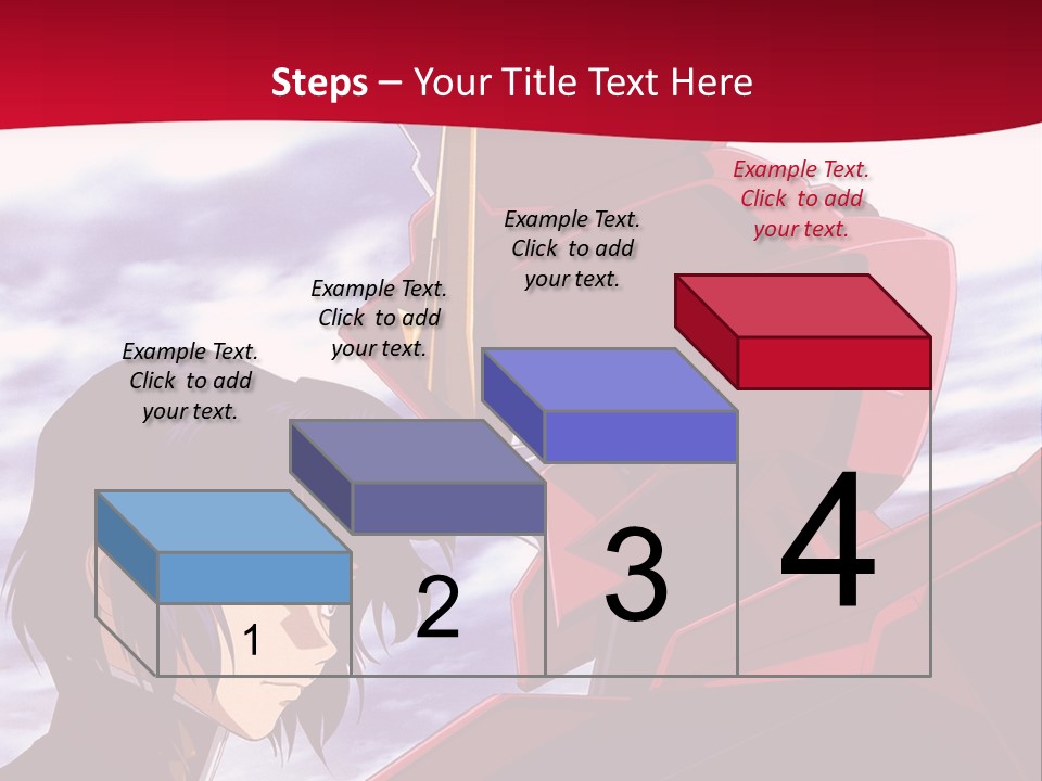 A Man Standing Next To A Red Robot PowerPoint Template