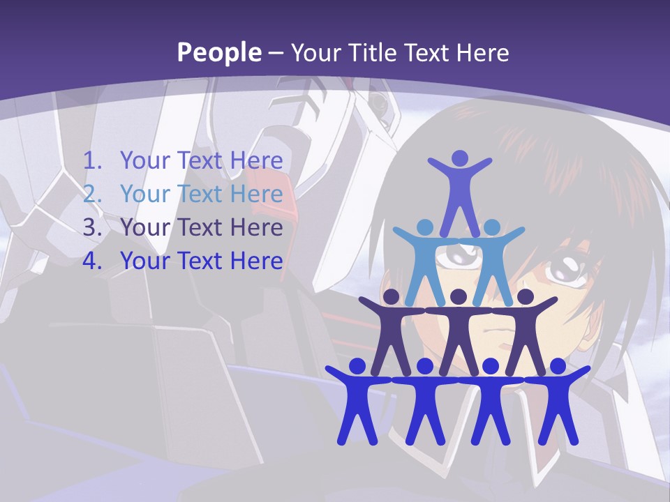 A Man And A Woman Standing Next To Each Other In Front Of A Blue Sky PowerPoint Template