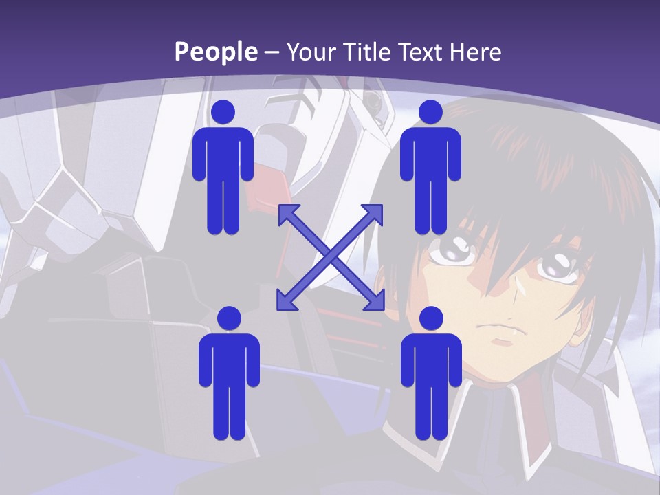 A Man And A Woman Standing Next To Each Other In Front Of A Blue Sky PowerPoint Template