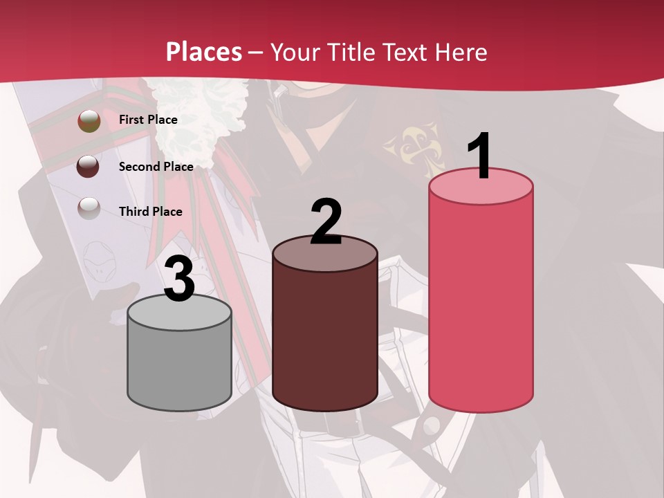 A Anime Character Holding A Present In His Hand PowerPoint Template