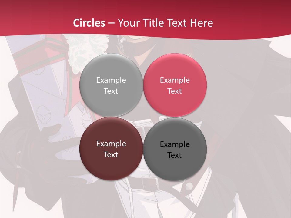 A Anime Character Holding A Present In His Hand PowerPoint Template