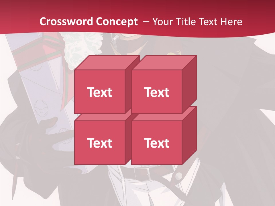 A Anime Character Holding A Present In His Hand PowerPoint Template