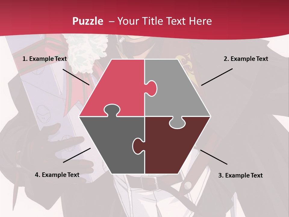 A Anime Character Holding A Present In His Hand PowerPoint Template