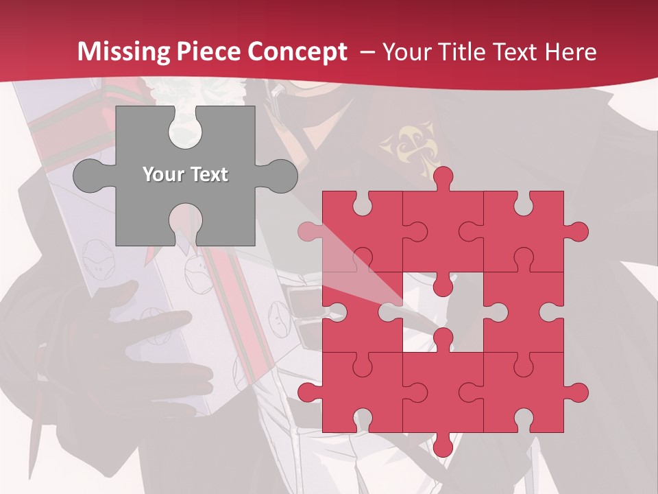 A Anime Character Holding A Present In His Hand PowerPoint Template