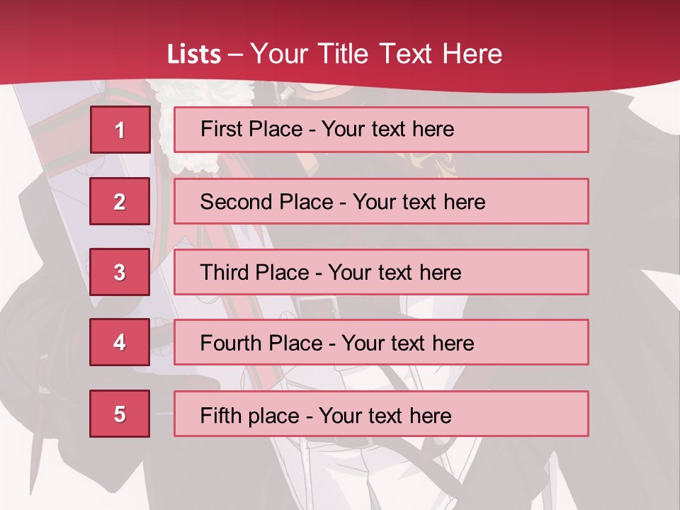 A Anime Character Holding A Present In His Hand PowerPoint Template