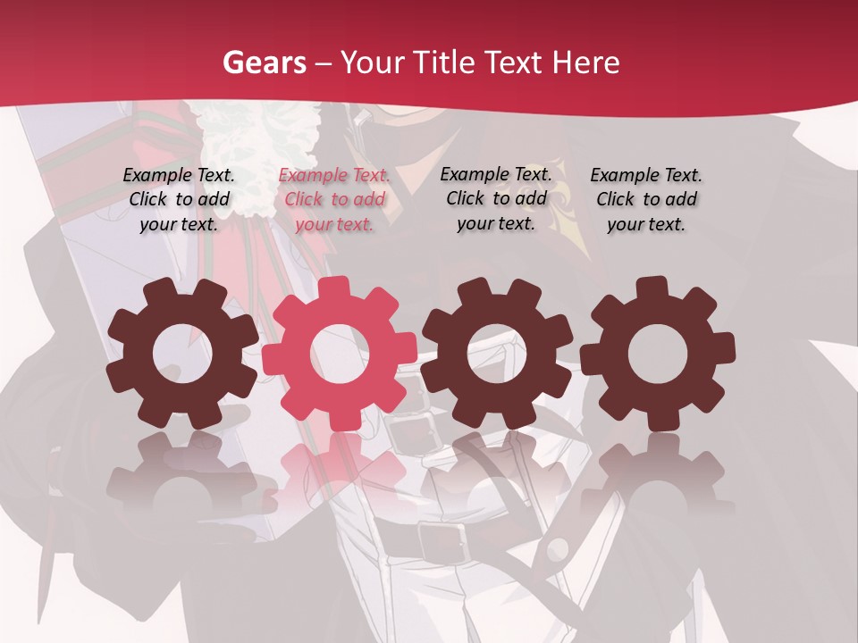 A Anime Character Holding A Present In His Hand PowerPoint Template