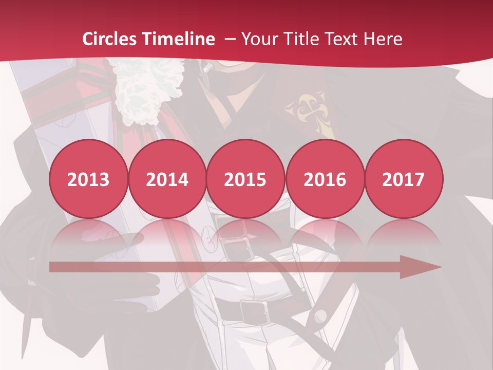 A Anime Character Holding A Present In His Hand PowerPoint Template