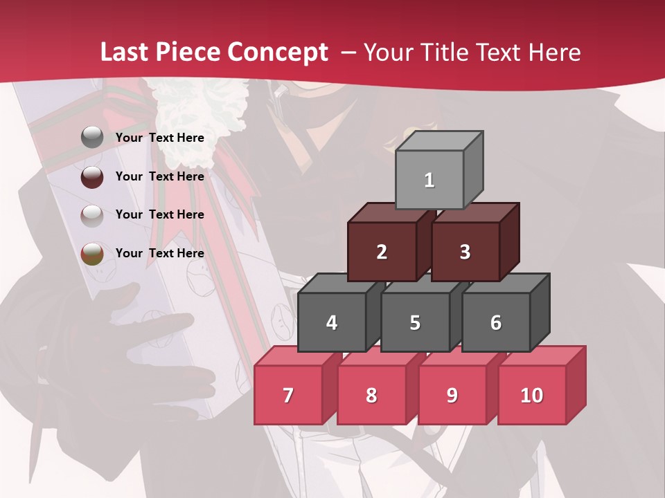 A Anime Character Holding A Present In His Hand PowerPoint Template