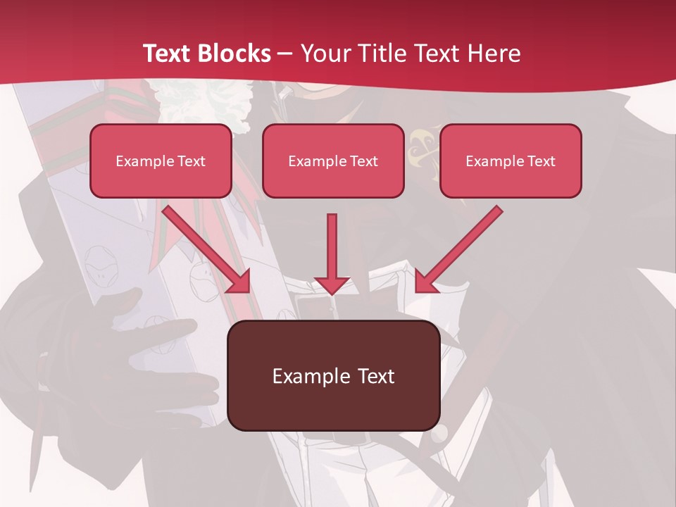 A Anime Character Holding A Present In His Hand PowerPoint Template