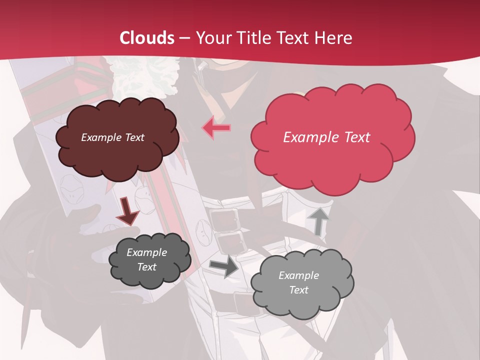 A Anime Character Holding A Present In His Hand PowerPoint Template